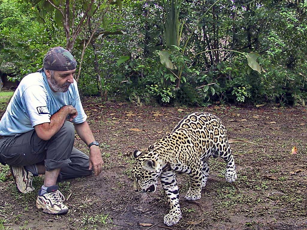Jaguar et l'auteur.