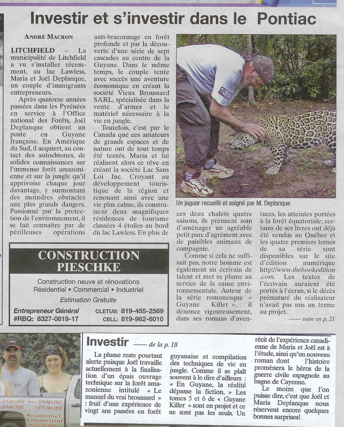 Article complet journal pontiac